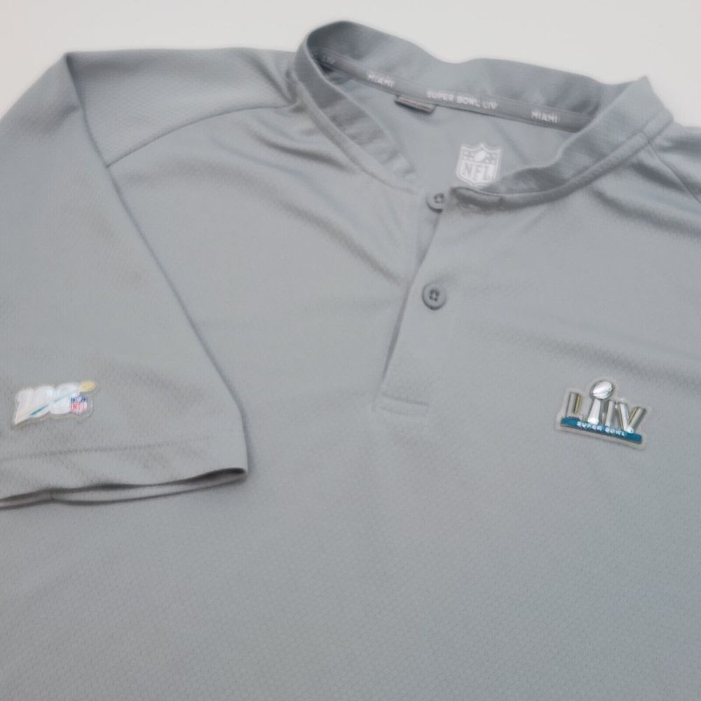 NFL‎ Super Bowl LIV Kansas City Chiefs Champions Large Gray Men Shirt Henley